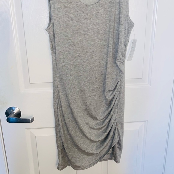 NWT Gray Ruched Tank Dress - Picture 3 of 6